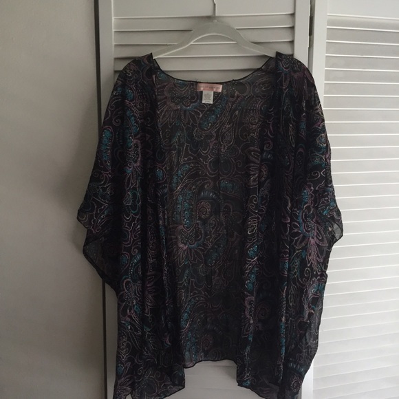 Sheer, patterned kimono