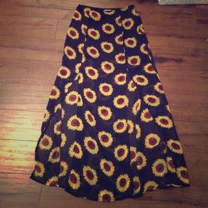 Maxi sunflower skirt