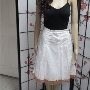 White embroidered skirt