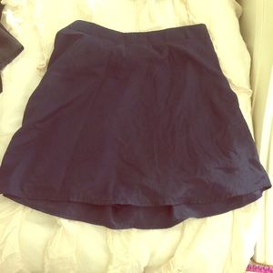 Navy skirt with gold side zipper