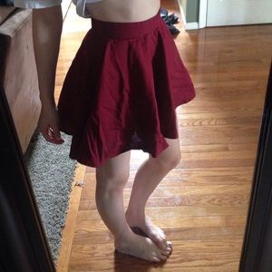 maroon skirt