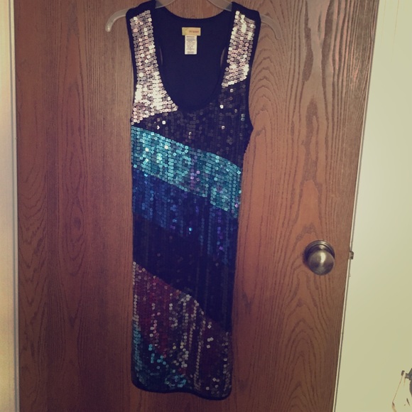 Multi-Colored Sequence Dress