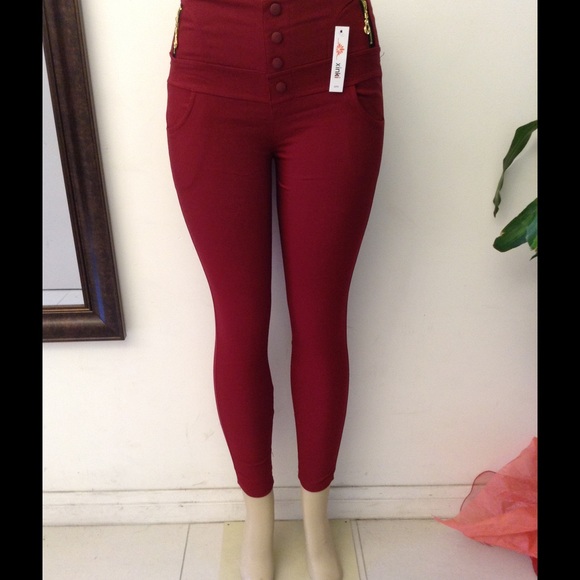 Burgundy 4 button w/ zippers and pockets & fleece