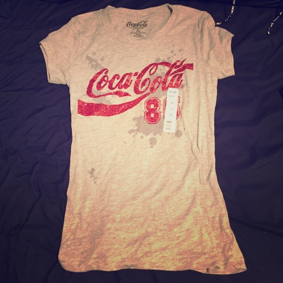 Gray Coca Cola Sparkle Top