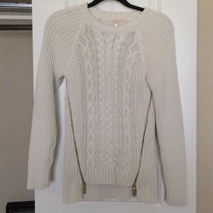Michael Kors cream zipped sweater