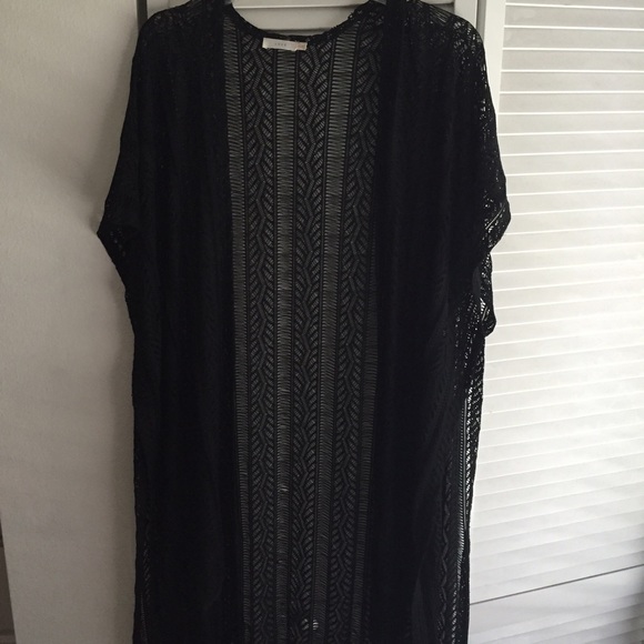 Long knit kimono