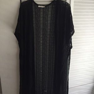 Long knit kimono