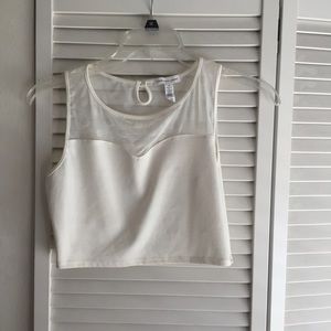 white crop top