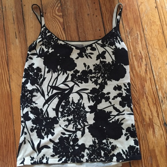 Ann Taylor Silk Cashmere floral tank - Picture 2 of 4