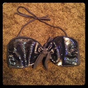 Aerie Gray sequined swim top!