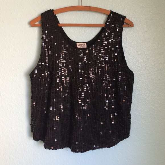 Flashy black top