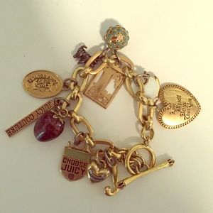 Gold juicy couture charm bracelet