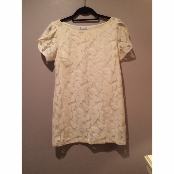 Off-white lace dress