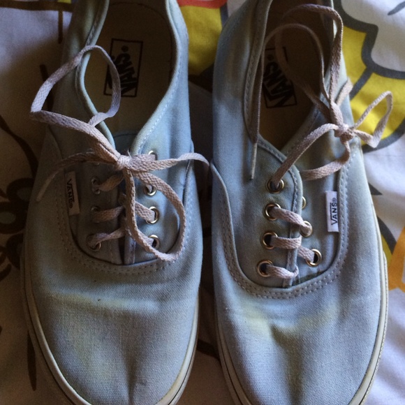 Cute light blue vans!