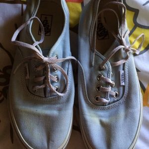 Cute light blue vans!