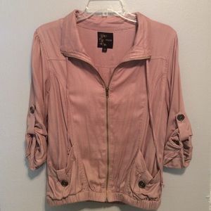 Light weight 3/4 length brown jacket