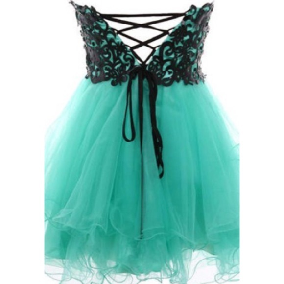 NWOT Strapless Lace A- Line Cocktail Dress - Picture 2 of 4