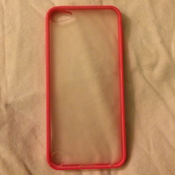 Pink/clear iPod touch 5 hard plastic case