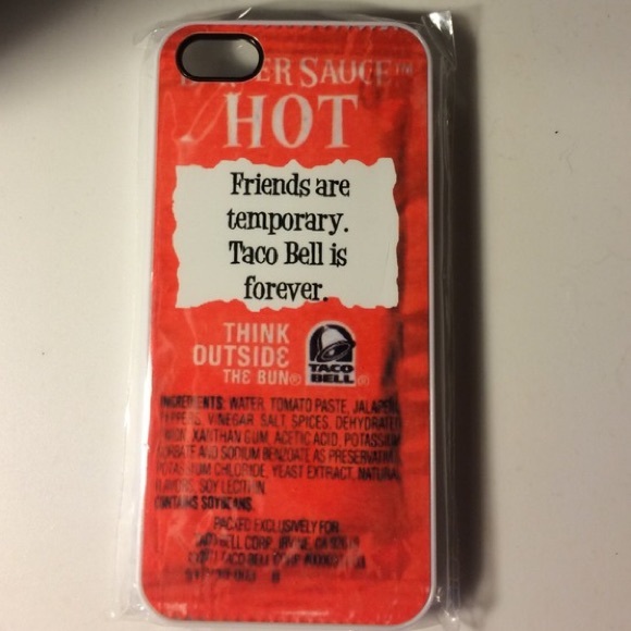 Custom iPhone 5/5s Taco Bell hot sauce phone case