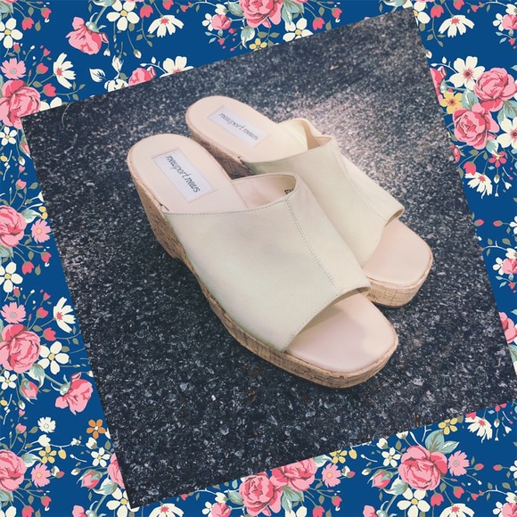 Summer Cork Wedge heeled shoes