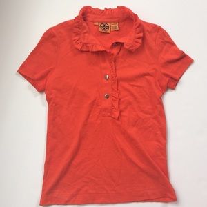 Authentic Tory Burch ruffled collar shirt