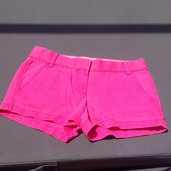 J. Crew Pants - Jcrew Highlighter Neon Pink Chino Shorts size 6