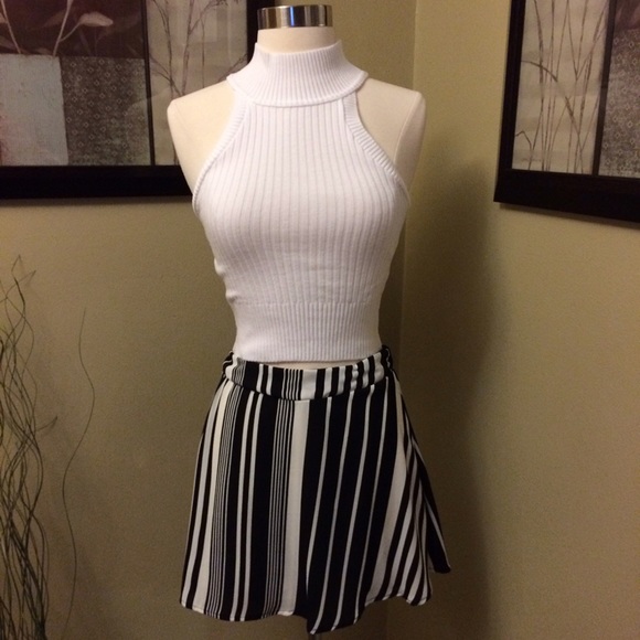 Striped Flowy Skirt