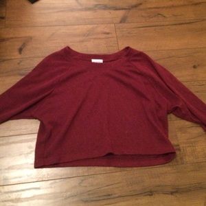 Maroon crop top sweater