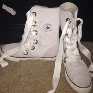 Light Tan Converse Warm High Tops