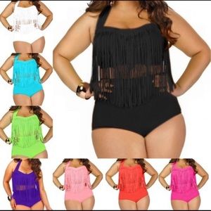 Plus Size Fringe Bikink
