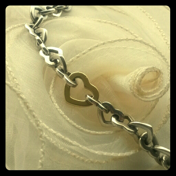 Tiffany& Co. 18k sterling Heart toggle bracelet