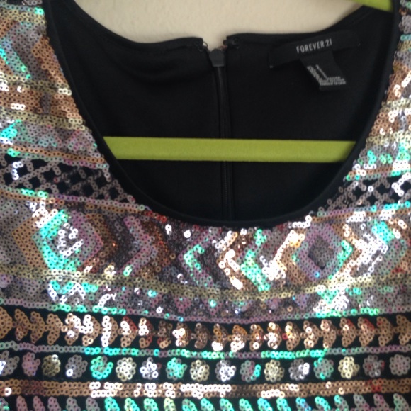 Gorgeous Multi-Color Sequined Dress w/ Cutouts - Picture 4 of 4
