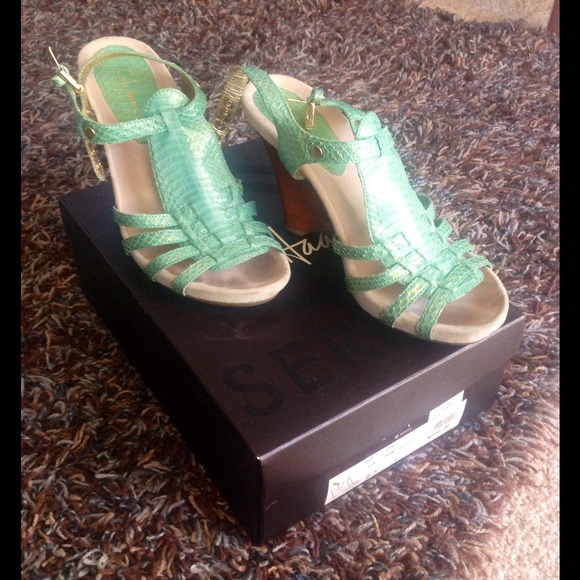 Cole Haan G series aqua snake sandal - Picture 3 of 4