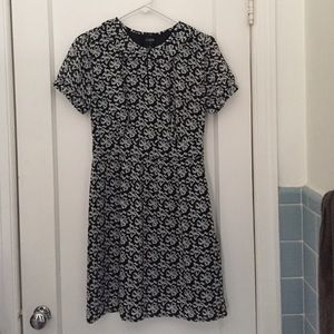 J. Crew bow-pattern collared dress.