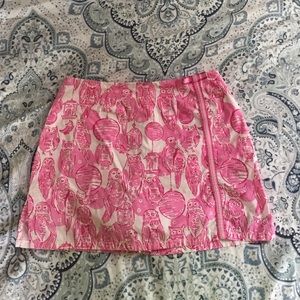 Lilly Pulitzer pink owl skort.