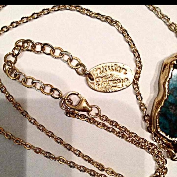 Vivian Tamayo Turquoise Pendant gp necklace - Picture 2 of 3