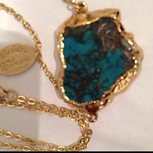 Vivian Tamayo Turquoise Pendant gp necklace - Picture 3 of 3
