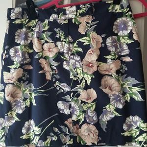 Flowered mini.  Black background.