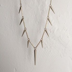 Spiked Gold Colored Necklace