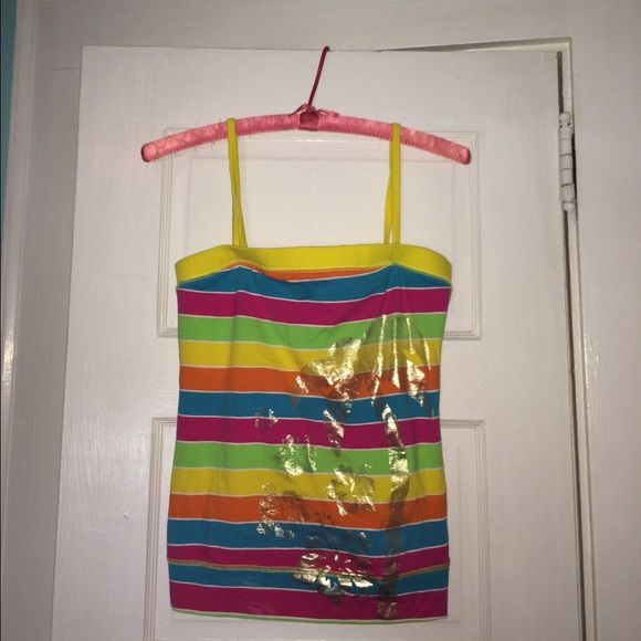 Cute rainbow tube top