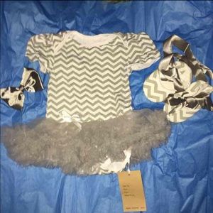 Chevron baby girl tu tu