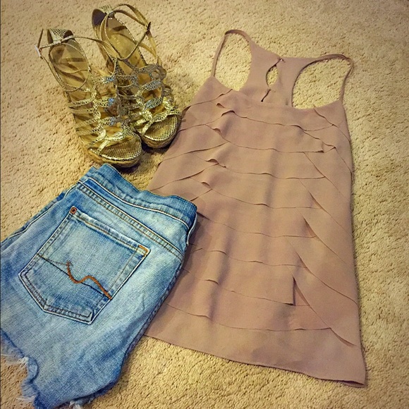 Beautiful layered racer back NEVER WORN, not once