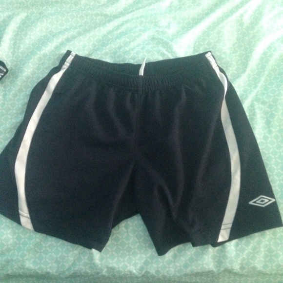 Black Umbro soccer shorts