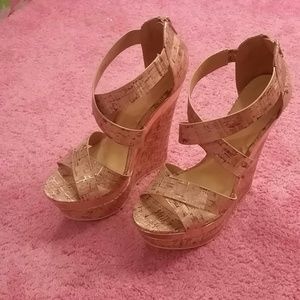 Cork wedges! New in box! Size 8!