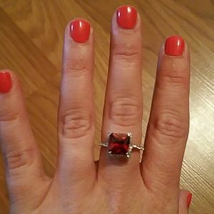 Red stone ring