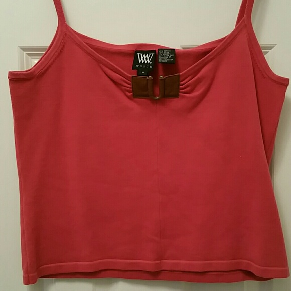 Worth Tank Top with Leather Ornamentation - Picture 1 of 2