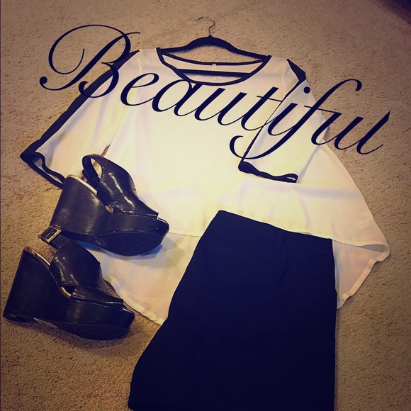 Trendy hi-lo 3/4 sleeve top