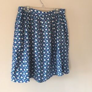 👗 REDUCED Turquoise blue and white skirt