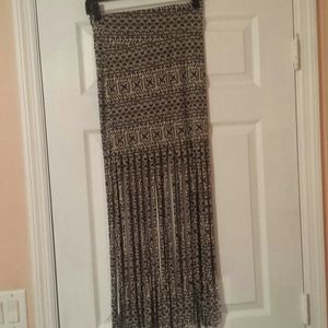 Tribal Maxi skirt with fringed ends