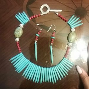 Earrings and necklace set